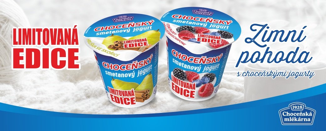 Choceňské smetanové jogurty Limitovaná edice