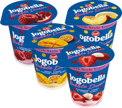 ovocný jogurt s želé kuličkami