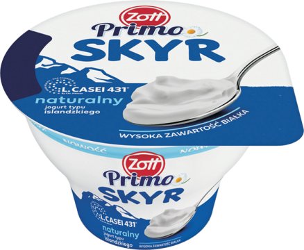 Bílý jogurt islandského typu. Tuk: 0%.