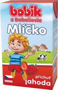 Trvanlivé ochucené mléko polotučné UHT s jahodovou příchutí 250 ml