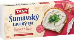 Fotografie produktu TANY Šumavský tavený sýr se šunkou a kapií 150g
