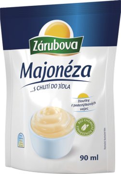 Studená ochucená emulgovaná omáčka. Emulgováno s obsahem tuku 68 %.