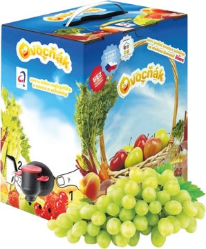 Za studena lisovaná šťáva jablko 85 % + bílý hrozen 15%