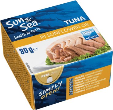 Tuňák ve slunečnicovém oleji 80g Sun&Sea