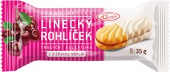 Fotografie produktu Linecký rohlíček v jog. pol. s višň. náplní 35g