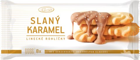 Jemné pečivo s polevou slaný karamel